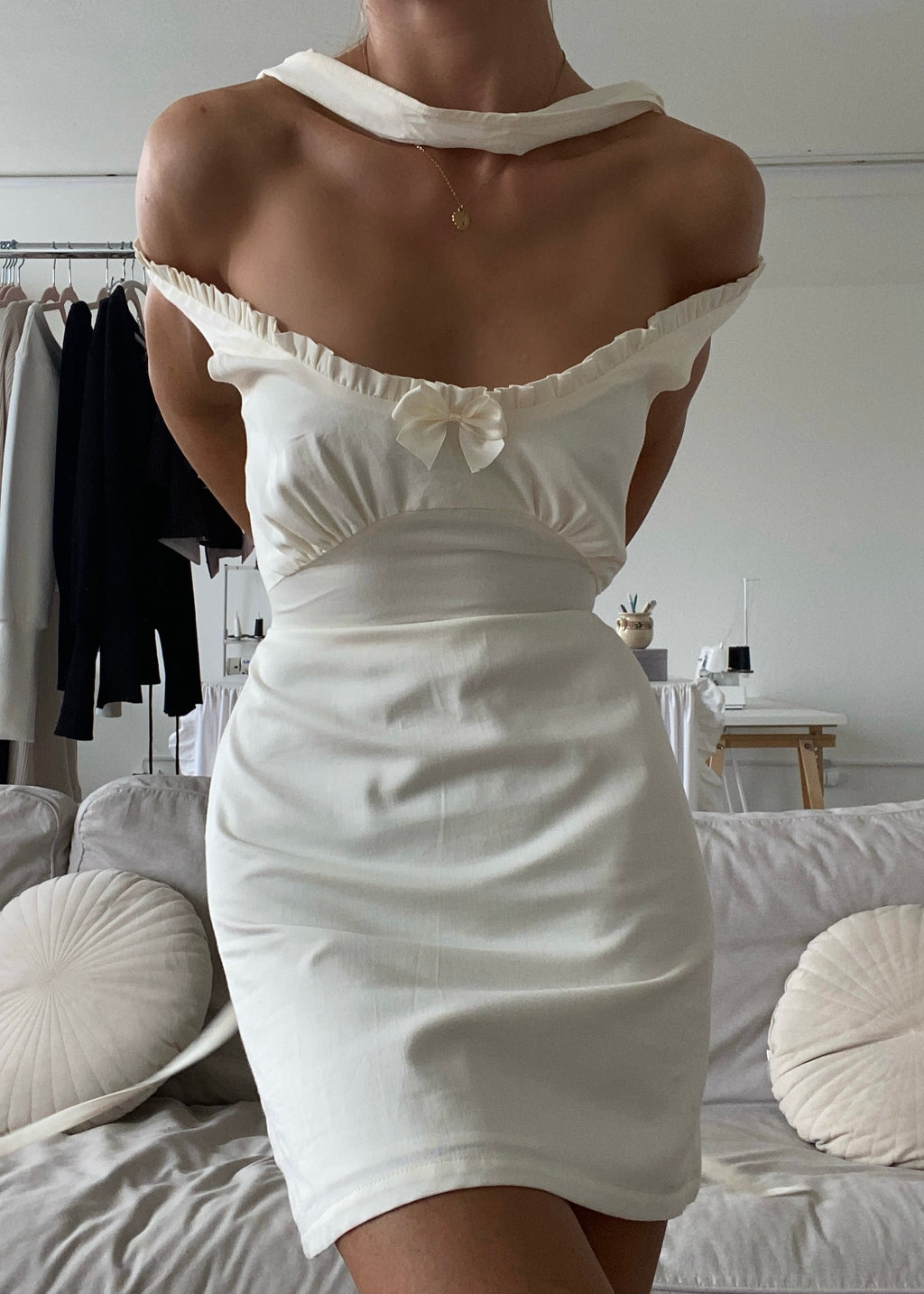 The Vanilla Dress in light cream