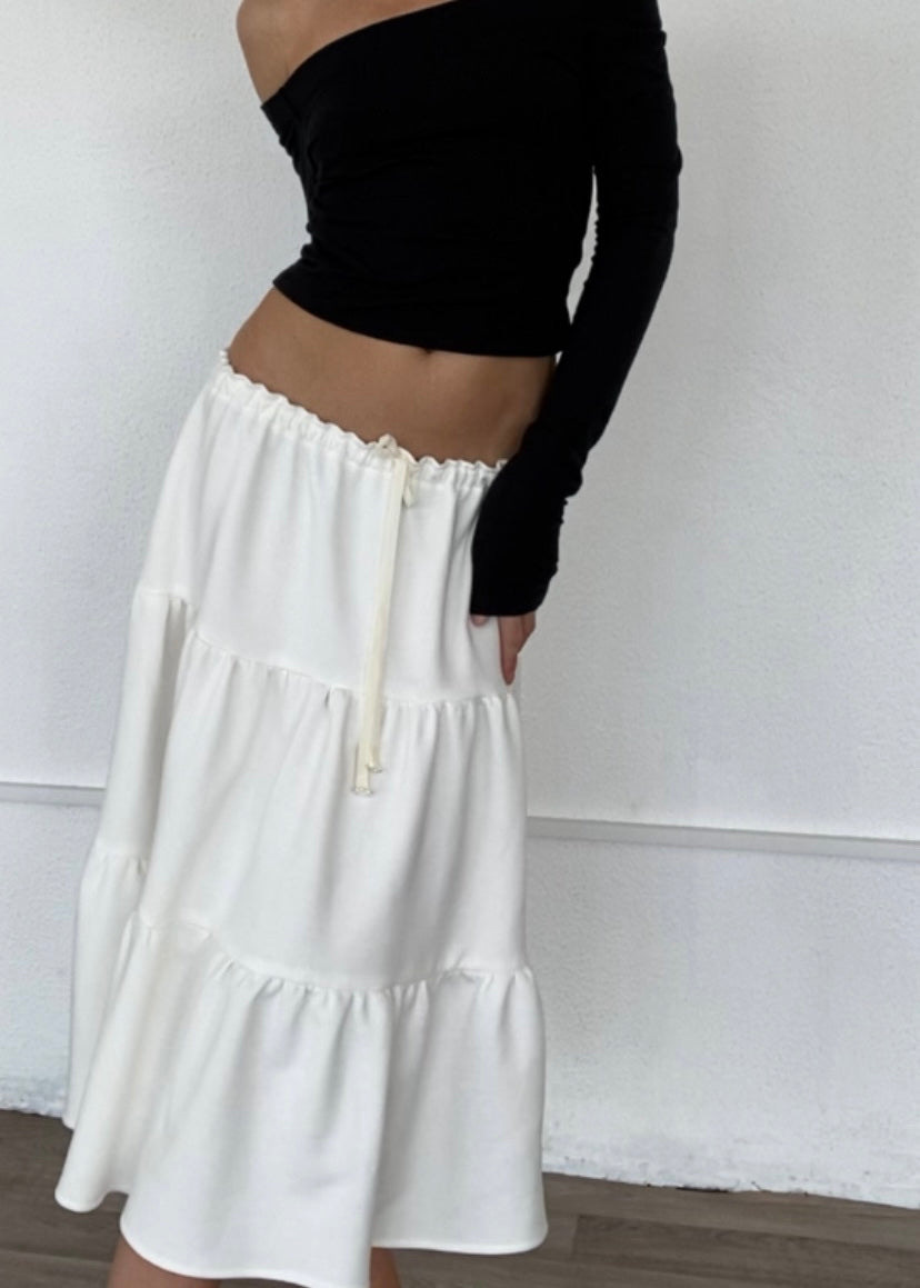 Milk white softie skirt✿