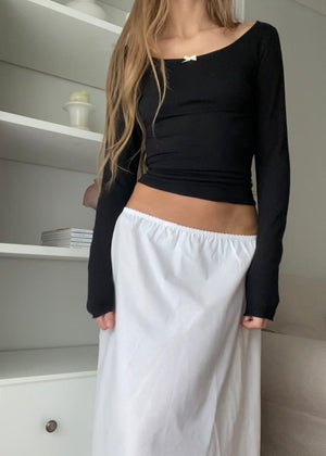 Tiny Bow Top Black