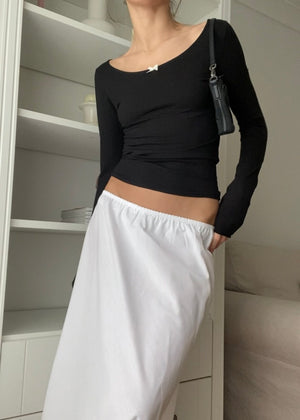 Tiny Bow Top Black