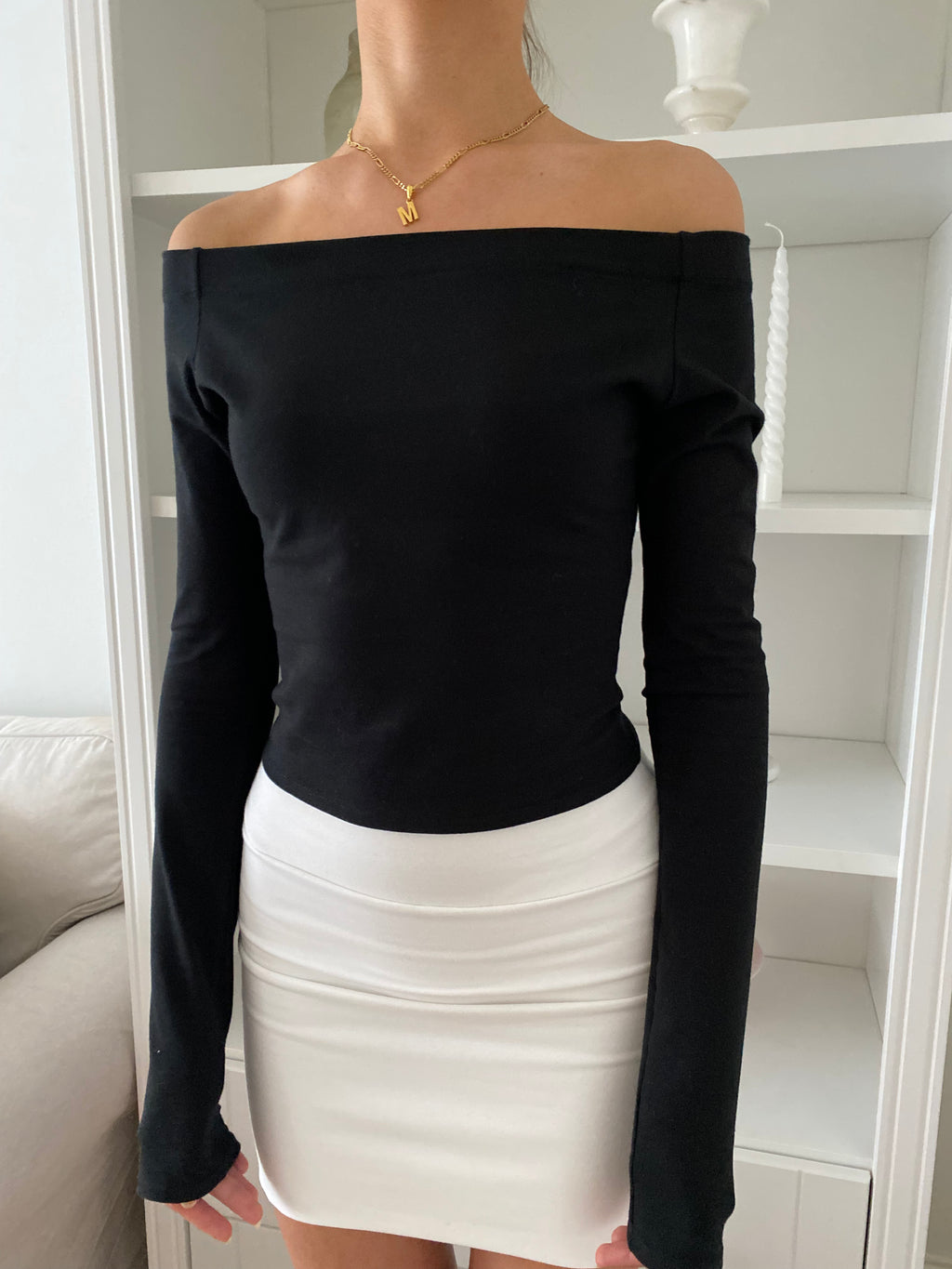 Everyday Off The Shoulders top black